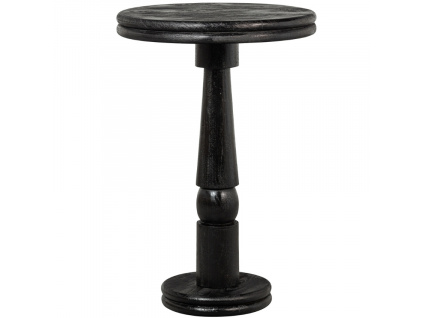 Černý dřevěný kulatý barový stůl Nuada 70 cm