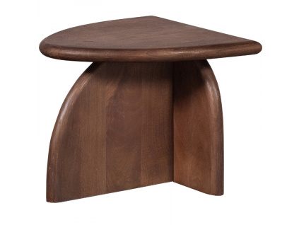 Hnědý dřevěný odkládací stolek Manas 50 x 50 cm