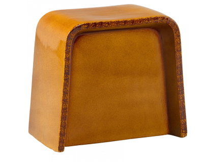 Oranžový keramický odkládací stolek Fariba 46 x 31 cm