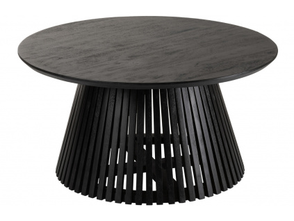 Černý dřevěný konferenční stolek J-line Vincenzo 80 cm