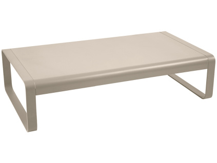 Muškátově šedý hliníkový zahradní konferenční stolek Fermob Bellevie 138 x 80 cm