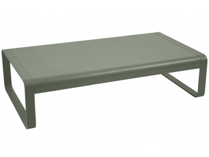 Šedozelený hliníkový zahradní konferenční stolek Fermob Bellevie 138 x 80 cm