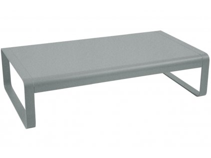 Popelově šedý hliníkový zahradní konferenční stolek Fermob Bellevie 138 x 80 cm