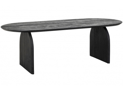 Černý dřevěný jídelní stůl Richmond Hudson 200 x 100 cm