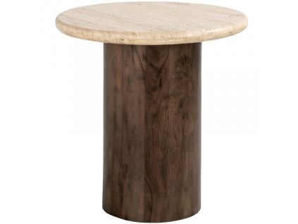 Béžový kamenný odkládací stolek Richmond Douglas 50 cm