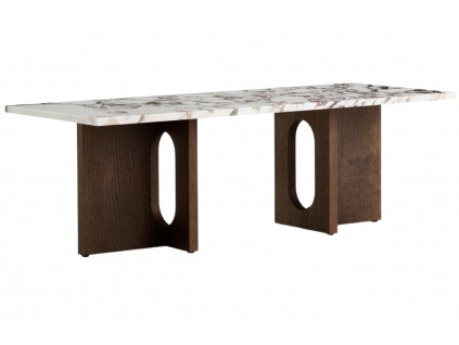 Dřevěný konferenční stolek AUDO ANDROGYNE s mramorovou deskou 120 x 45 cm