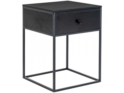 Černý odkládací stolek Aphas 40 x 40 cm