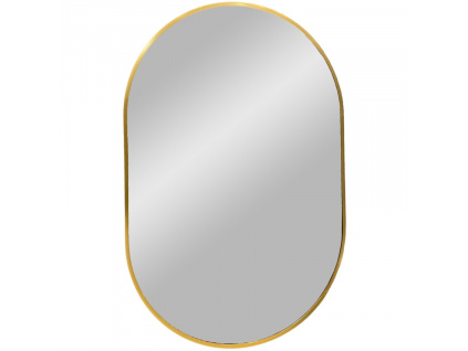 Zlaté kovové nástěnné zrcadlo Zahrah 80 x 50 cm