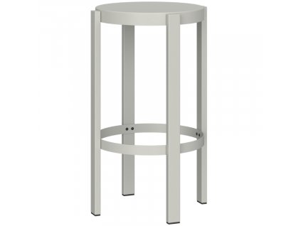 Světle šedá kovová barová židle Doon 65 cm