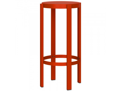 Červená kovová barová židle Doon 75 cm