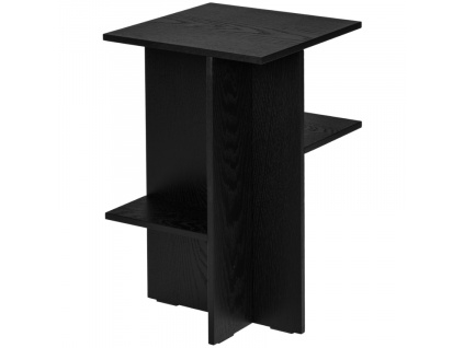 Černý lakovaný odkládací stolek Atik 36 x 36 cm