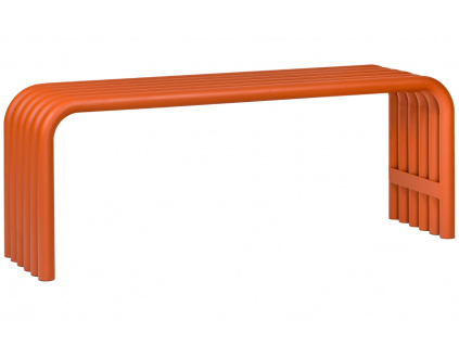Oranžová kovová lavice Nokk 114 cm
