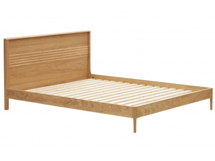 Dubová dvoulůžková postel Kave Home Lenon 180 x 200 cm