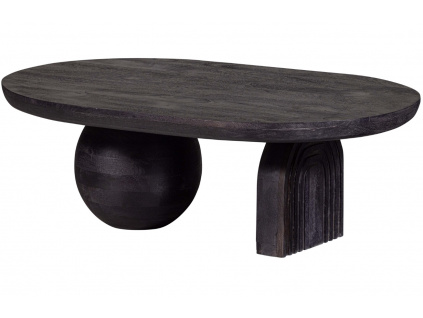 Černý dřevěný konferenční stolek Mao 110 x 72 cm