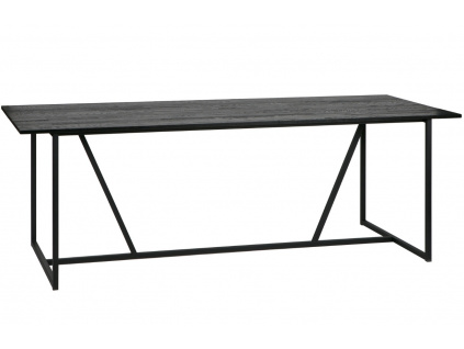 Černý jasanový jídelní stůl Frax 220 x 90 cm
