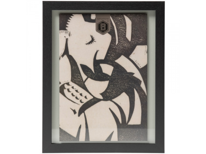 Černý dřevěný fotorámeček Shed 50 x 40 cm