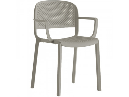 Béžová plastová jídelní židle Dome 266