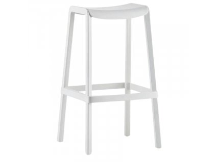 Bílá plastová barová židle Dome 267 65 cm