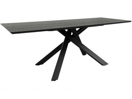 Černý dřevěný jídelní stůl Tenzo Cox 200 x 95 cm