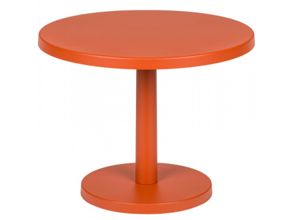 Oranžový kovový odkládací stolek Odo 52 cm
