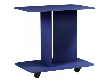 Modrý kovový odkládací stolek Ho 60 x 40 cm