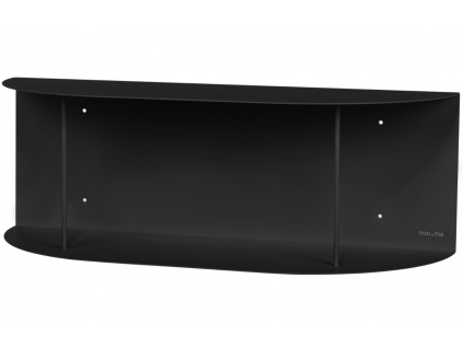 Černá kovová nástěnná police Lina 60 x 20 cm