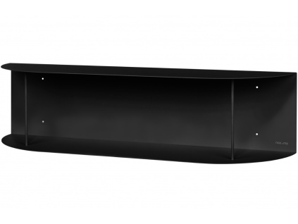 Černá kovová nástěnná police Lina 80 x 20 cm