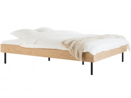 Dubová dvoulůžková postel Streiko 180 x 200 cm