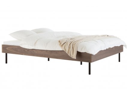 Ořechová dvoulůžková postel Streiko 150 x 200 cm