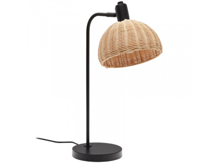 Černá kovová stolní lampa Kave Home Damila