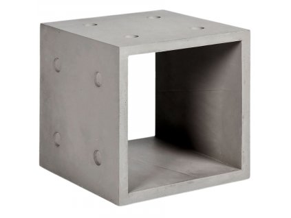 Šedá betonová modulární police Lyon Béton Dice 37 x 37 cm