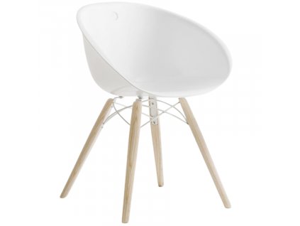 Bílá plastová jídelní židle Gliss 904