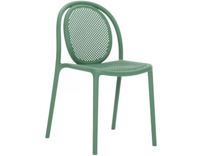 Zelená plastová jídelní židle Remind 3730