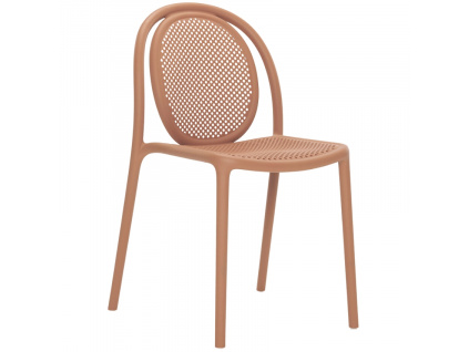Oranžová plastová jídelní židle Remind 3730