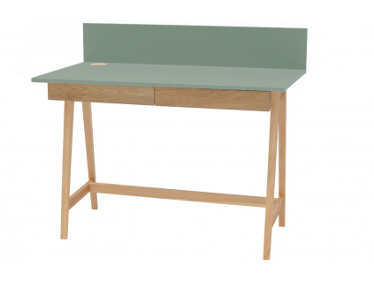 Zelený lakovaný pracovní stůl RAGABA LUKA 110 x 50 cm