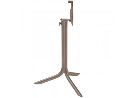 Šedohnědá hliníková stolová sklápěcí podnož Flute 72 cm