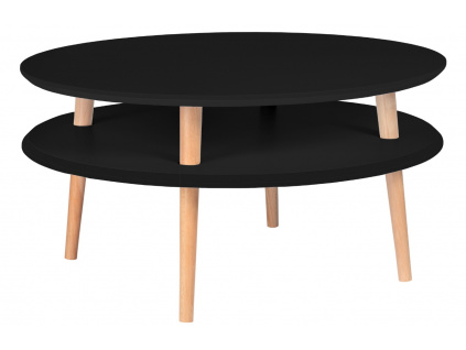 Černý lakovaný konferenční stolek RAGABA UFO 70 cm