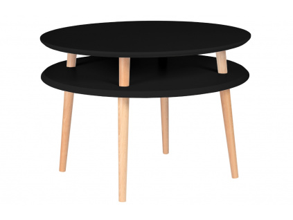 Černý lakovaný konferenční stolek RAGABA UFO 45 x 70 cm
