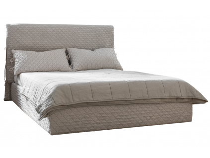 Béžová čalouněná dvoulůžková postel Miuform Sleepy Luna 180 x 200 cm