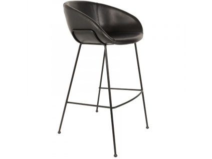 Černá koženková barová židle ZUIVER FESTON 76 cm848x848 (1)