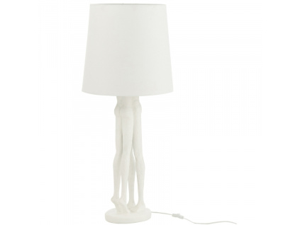 Bílá stojací lampa J-line Couple 90 cm