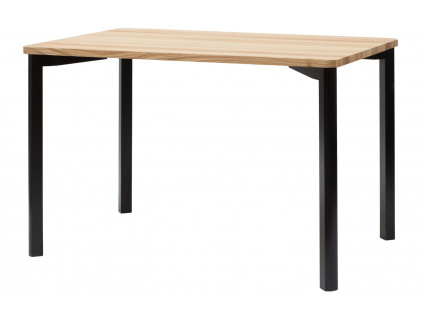 Dřevěný jídelní stůl RAGABA TRIVENTI II. 120 x 80 cm s černou podnoží