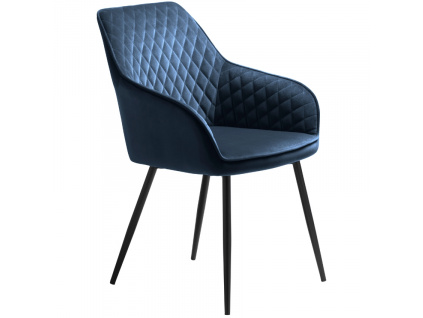 Modré čalouněné křeslo Unique Furniture Milton