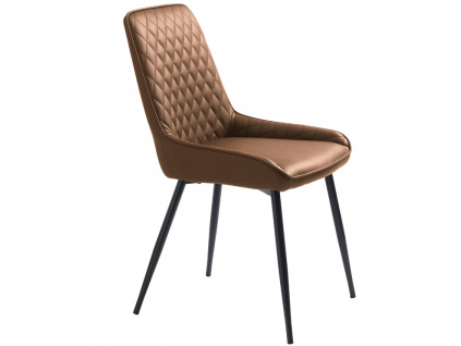 Hnědá čalouněná jídelní židle Unique Furniture Milton