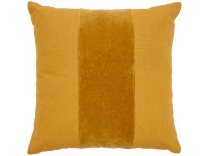 Hořčicově žlutý bavlněný povlak na polštář Kave Home Zaira 45 x 45 cm