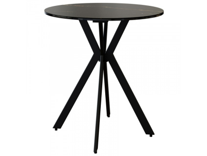 Černý kovový odkládací stolek Miotto Moena 50 cm