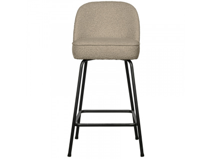 Béžová bouclé barová židle Tergi 65 cm