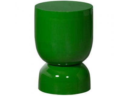 Zelený kovový odkládací stolek Lakleh 30 cm