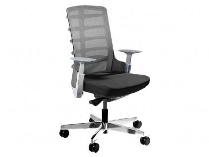Černá látková kancelářská židle Spin S s chromovanou podnoží