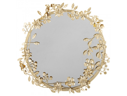 Mosazné kovové nástěnné zrcadlo Bloomingville Jenne 54 cm